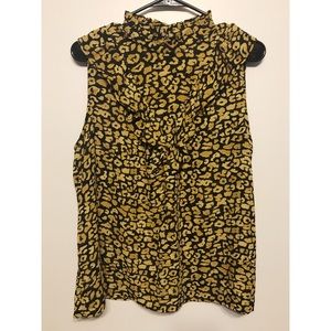 Who What Wear Printed Ruffle Tank // XL